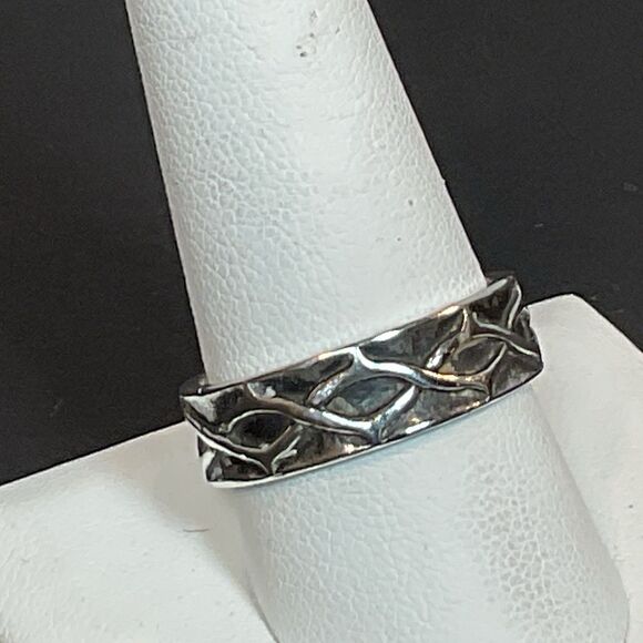 James Avery Crown of Thorns Ring Sz 10 Sterling Silver Retired Jesus Religious - Picture 3 of 10